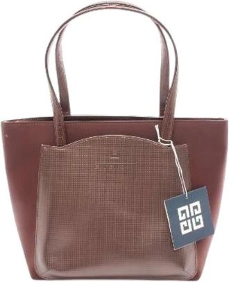 Givenchy Pre-owned Tote Bags, female, Brown, Size: ONE SIZE Pre-owned Nylon Leather Handbag