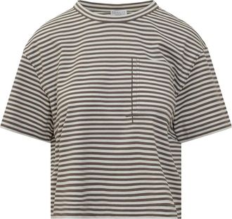 Brunello Cucinelli Mujer, Camisetas, Marrón, Talla: M