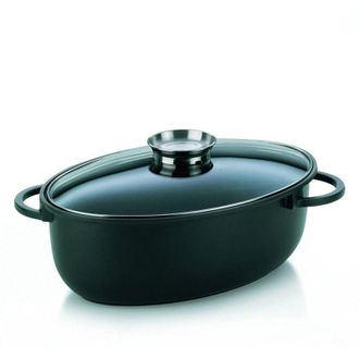 KELA Kela - Casseruola in alluminio pressofuso nero da 45 cm - 15153 line