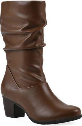 White Mountain Angelie Slouch Boot in Brown/Smooth at Nordstrom Rack, Size 9.5
