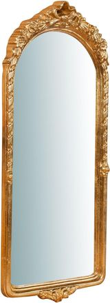 Biscottini International Biscottini - Espejo De Pared De Colgar De Madera Acabado Hoja Con Efecto Oro Envejecido Talla L28xpr3,5xh69 Cm Made In Italy