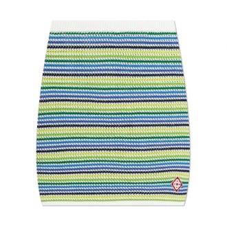 Casablanca Short Skirts, female, Green, Size: XS Stripe Mini Skirt