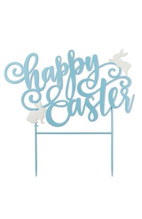 Glitzhome 24L Metal Blue Happy Easter Yard Stake at Nordstrom, Size Medium