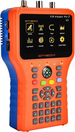 OEM Localizador De Sat&eacute;lites Digital V8 Finder Pro Para Alineaci&oacute;n De Antenas Parab&oacute;licas Dvb-s2x/s2/s/t2/t/c, Pantalla Lcd De 4,3