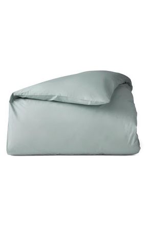 Coyuchi Refined Organic Cotton Percale Duvet Cover in Dew at Nordstrom, Size King/california King