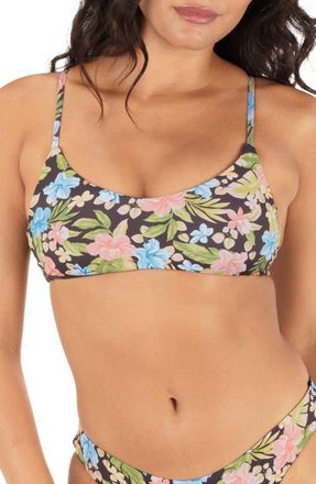 Hurley Miami Garden Reversible Bikini Top in Mole at Nordstrom, Size X-Large