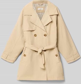 Mango Trenchcoat mit Bindeg&uuml;rtel Modell RUTH in Sand, Gr&ouml;&szlig;e 128