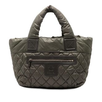 Chanel Pre-owned Womens Small Quilted Nylon Coco Cocoon Tote - Grey Textile - One Size
