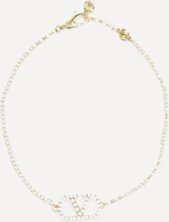 Valentino Garavani Bracciale VLogo Signature in metallo e cristalli Swarovski Woman M
