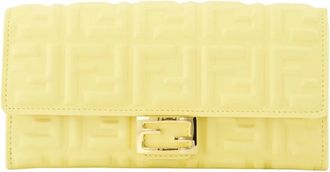 Fendi Wallets & Cardholders, female, Yellow, Size: ONE SIZE Baguette Continental Wallet With Chain