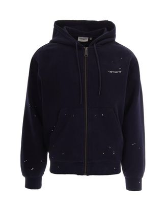 Carhartt Work in Progress Navy Blue Hood Sweatshirts