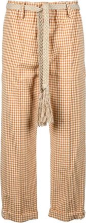 Alysi Broek - Dames - Straight fit broeken - Veelkleurig - XS - Katoen - Broeken