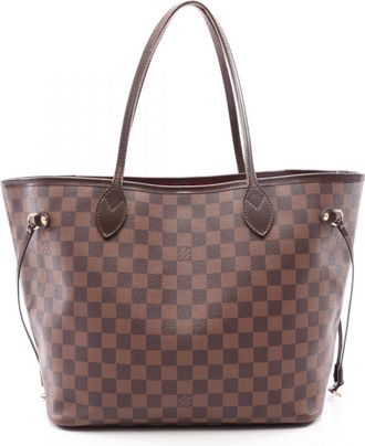 Louis Vuitton Damier Brown Coated Canvas Leather Tote Bag (Pre-Owned)