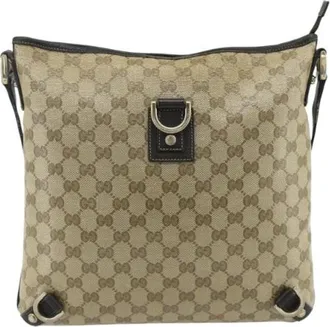Gucci Pre-owned Vintage Cross Body Bag - Dames - Vintage Schoudertas - Bruin - ONE Size - Leer - Vintage