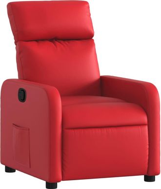 vidaXL Vidaxl - Sill&oacute;n Reclinable De Cuero Sint&eacute;tico Rojo