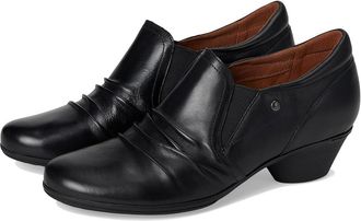 Cobb Hill Lucy High Womens Heels Black Leather : 9.5 B - Medium, Suede