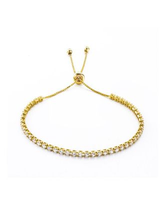 Liv Oliver 18K Plated Cz Adjustable Bracelet