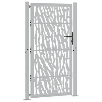 Berkfield Home Beautiful Garden Gate 105x180 cm Weathering Steel Trace Design in Brown