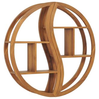 vidaXL Estanter&iacute;a De Yin Yang Madera Maciza De Teca 100x20x100 Cm Vidaxl