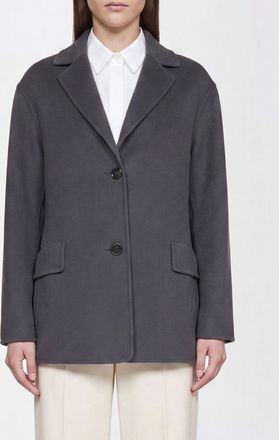 Max Mara S Max Mara Cappotto corto monopetto in pura lana vergine con collo a revers