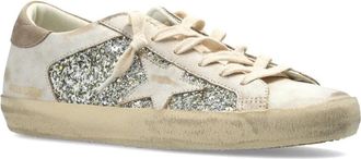 Golden Goose Womens Super-Star Glitter-Detail Sneakers Aw26 W