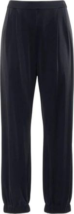 Nenette Satijnen Joggingbroek - Dames - Sweatpants - Zwart - L - Satijn - Broeken