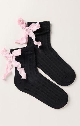 High Heel Jungle Mel Bow Socks