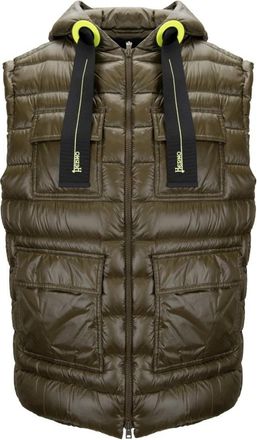 Herno Korte gewatteerde bodywarmer - Dames - Bodywarmers - Groen - S - Polyester - Jassen