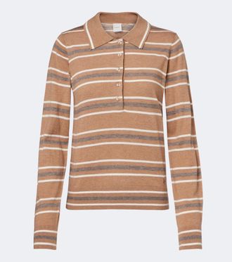 Varley Mayra striped polo sweater