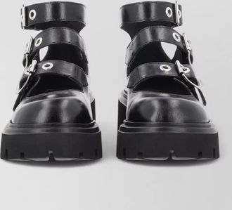 Vivienne Westwood platform boots buckle detail round toe