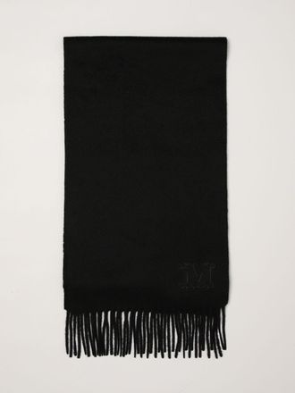 Max Mara Dalia Monogram Pure Cashmere Scarf with Fringed Edges