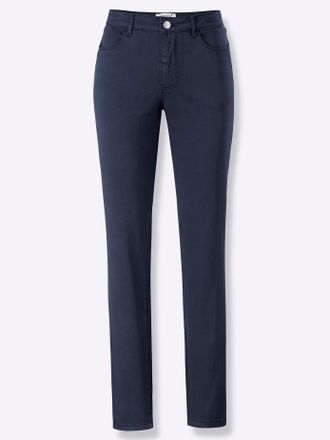 Casual Looks Bequeme Jeans CASUAL LOOKS, Damen, Gr. 36, Normalgr&ouml;ssen, blau (marine), 97% Baumwolle, 3% Elasthan, unifarben, lang, Jeans Bequeme Jeans