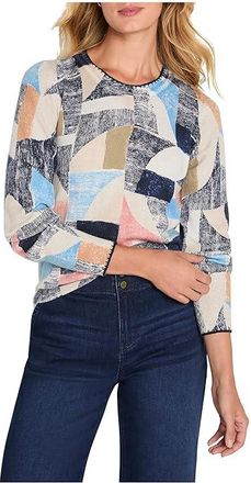 Nic+Zoe Set Sail Sweater Womens Clothing Blue : MD, Cotton/Nylon