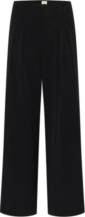MY ESSENTIAL WARDROBE Sillemw High Pant - Dames - Wijde Broeken - Zwart - S - Leer - Broeken
