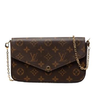 Louis Vuitton Pre-owned Pochette Felicie - Dames - Vintage Schoudertas - Bruin - ONE Size - Vintage