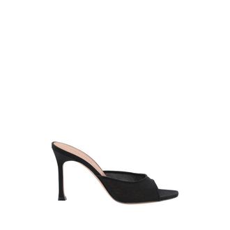 Amina Muaddi Elegante Alexa Slipper Sandalen - Dames - Muiltjes - Zwart - 37 1/2 EU - Schoenen