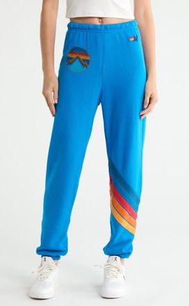 Aviator Nation All Seasons Circle Chevron Sweatpants in Adventure Blue at Nordstrom, Size X-Large