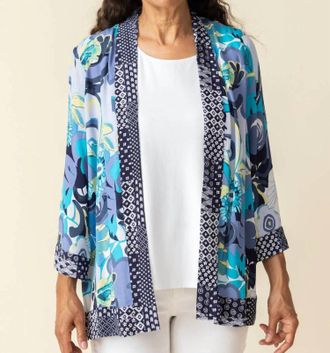 Habitat Beach Mix Kimono In Indigo