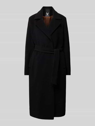 Fuchs Schmitt Shaped Fit Wollmantel mit Kaschmir-Anteil in Black, Größe 44