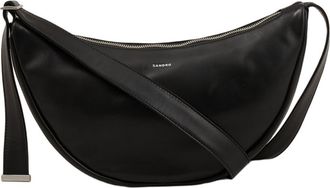 Sandro Small leather hobo bag in Black at Nordstrom, Size Medium