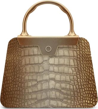 Jeffrey Levinson Borsa tote Andie con effetto coccodrillo - Marrone