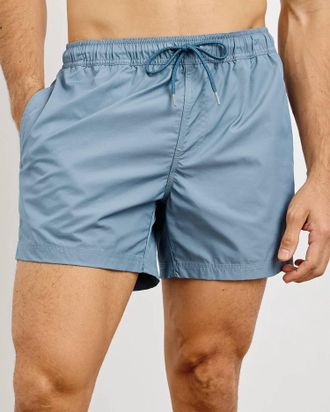 Rails Mens La Brea Swim Short In Slate Blue