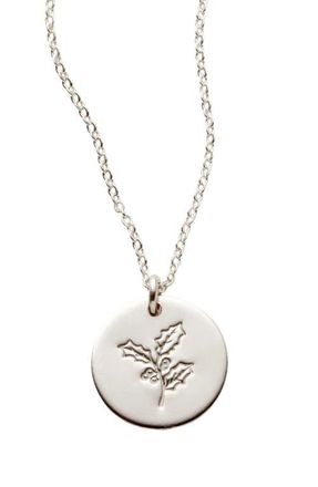 Made by Mary December Birth Flower Necklace in Silver at Nordstrom, Size Medium