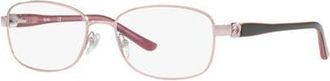 Sferoflex 54mm Rectangle optical glasses in Pink at Nordstrom