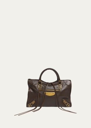 Balenciaga Le City Uptown Medium Leather Top-Handle Bag
