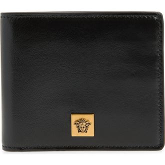 Versace Medusa Bifold Wallet in Black Gold 82 at Nordstrom