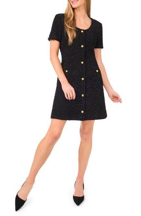 Ted Baker Sequin Plaid Minidress in Rich Black at Nordstrom, Size 6