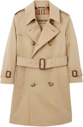 Burberry Mayfair beige cotton canvas trench coat