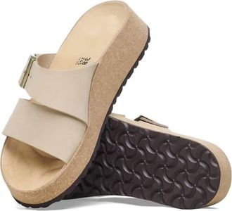 Birkenstock Womens Almina Nubuck Leather Wedge In Sandcastle