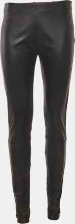 Maison Margiela Maison Martin Margiela Black/grey Knit And Leather Leggings